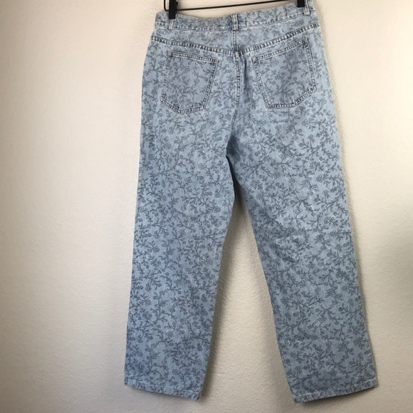 Vintage Liz Claiborne Blue Floral Ankle Jeans - Picture 6 of 6